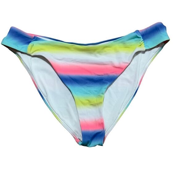 Love & Sports V Front Ombre Stripe Bikini Bottom XLarge - Picture 3 of 14